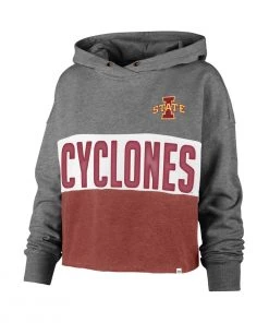 47 Brand Women's Iowa State Cyclones Lizzy Hoodie Grey Heather -47 Brand Sales unnamed file 996